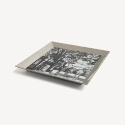 Decorative Trays<Fornasetti Square Tray Giardino Settecentesco White/Black
