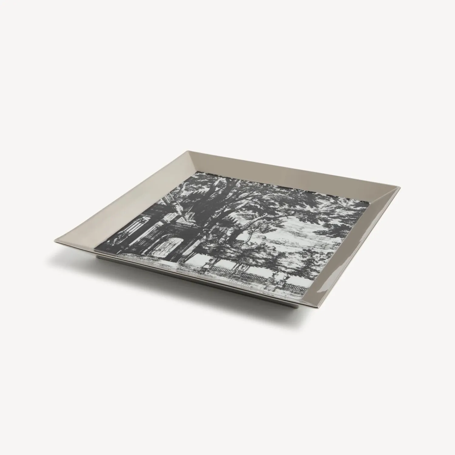 Decorative Trays<Fornasetti Square Tray Giardino Settecentesco White/Black