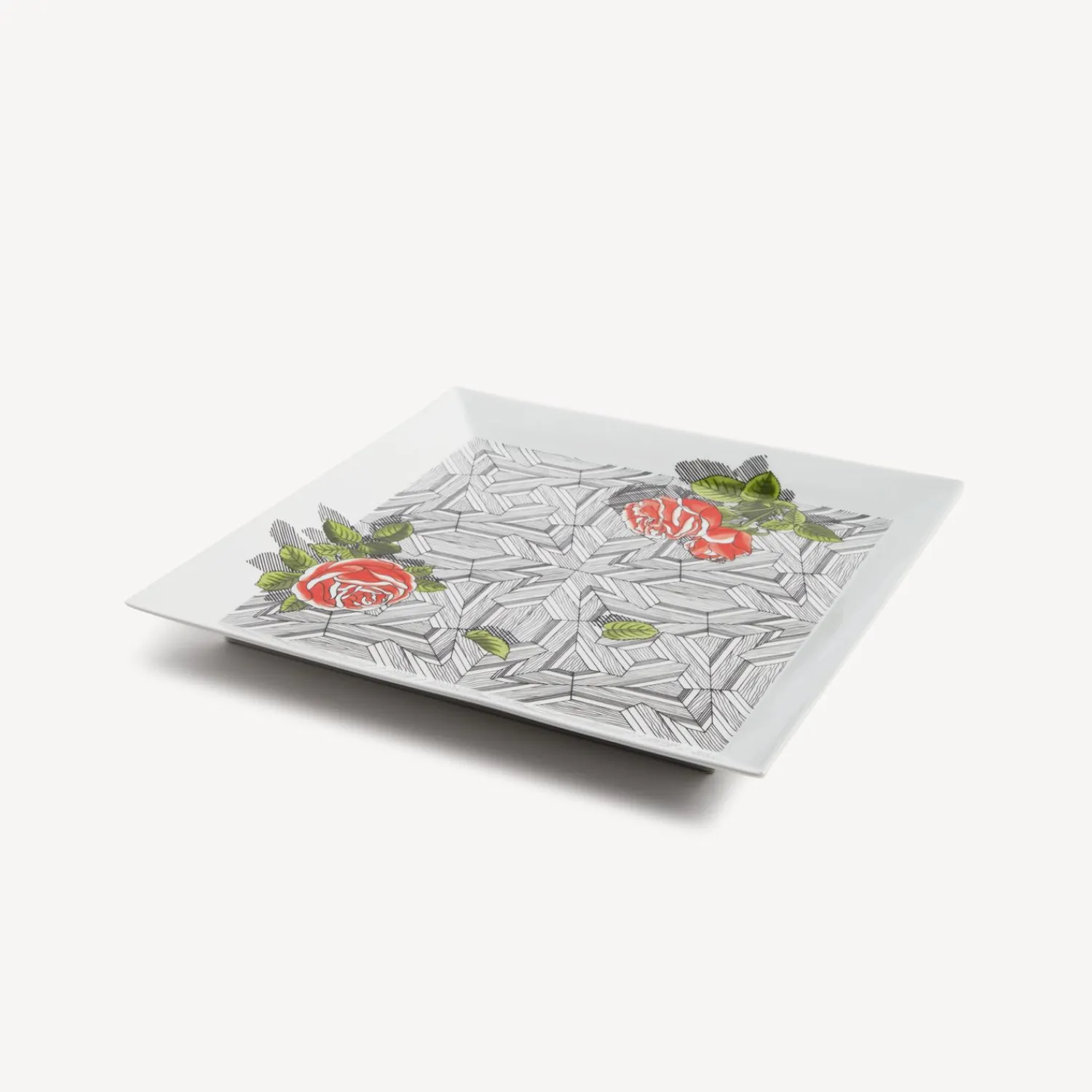 Decorative Trays<Fornasetti Square Tray Musciarabia Con Rose Multicolour