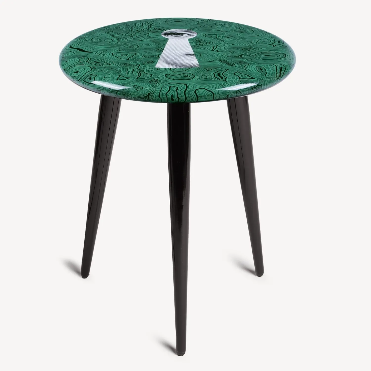 Stools<Fornasetti Stool Serratura Su Malachite Green/White/Black