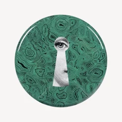 Stools<Fornasetti Stool Serratura Su Malachite Green/White/Black