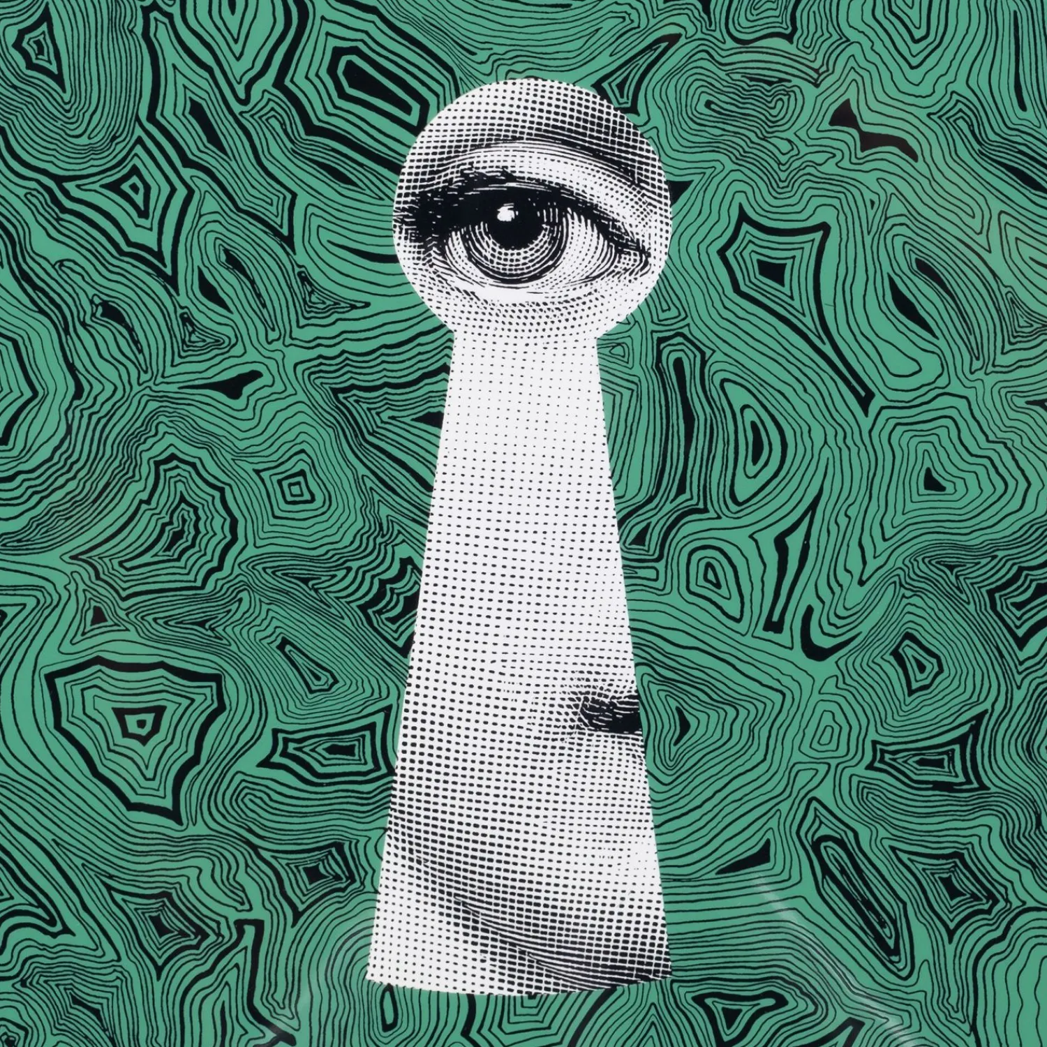 Stools<Fornasetti Stool Serratura Su Malachite Green/White/Black