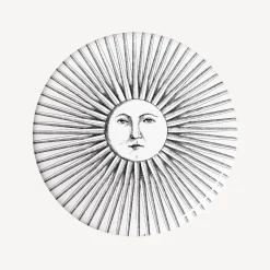 Stools<Fornasetti Stool Sole Splendente White/Black