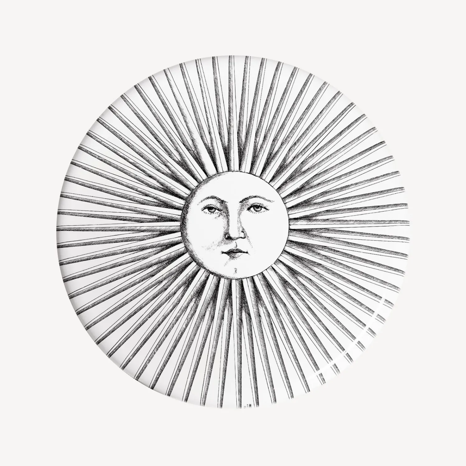 Stools<Fornasetti Stool Sole Splendente White/Black