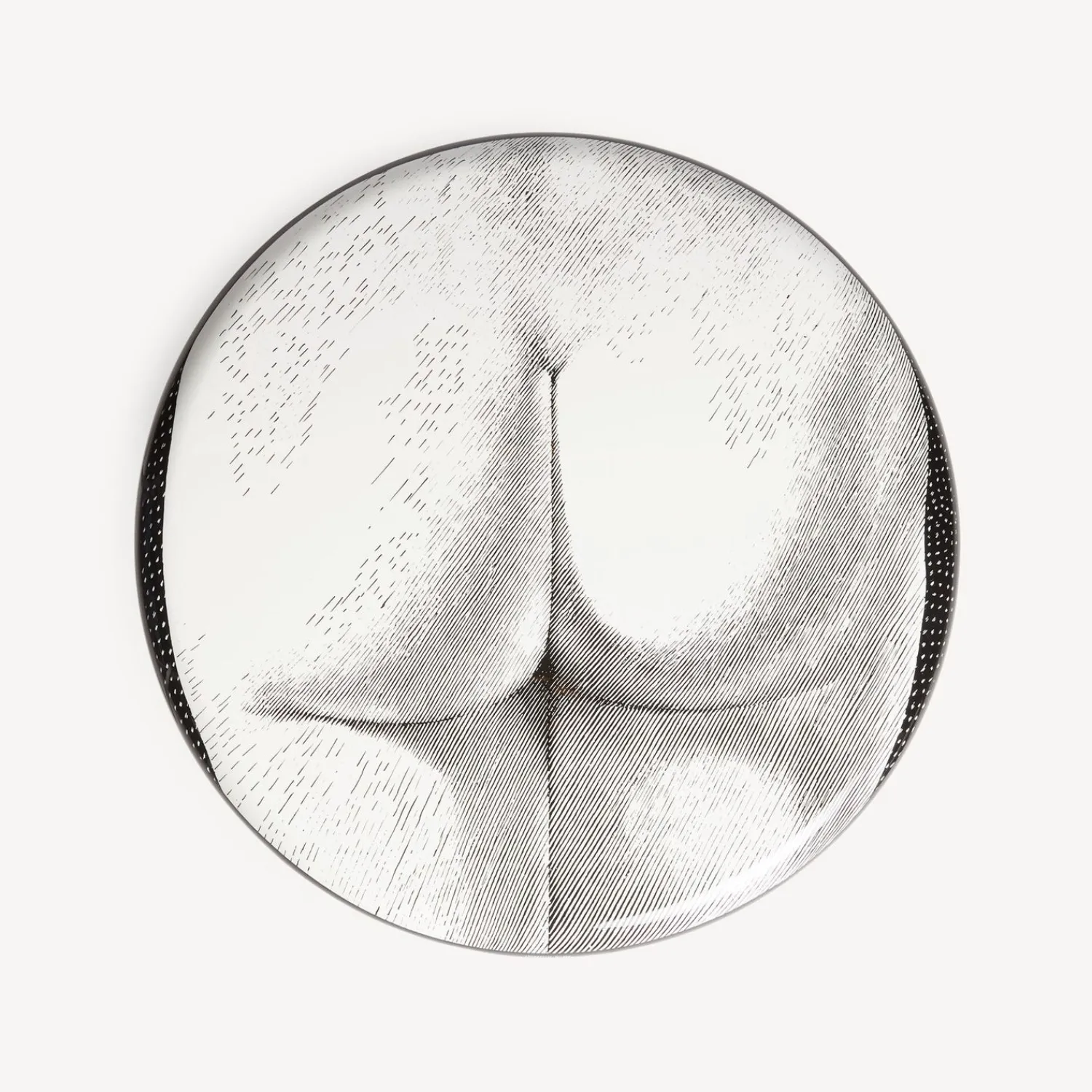 Stools<Fornasetti Stool Tergonomico White/Black