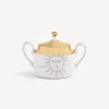 Tea And Coffee Sets<Fornasetti Sugar Bowl Solitario White/Black/Gold