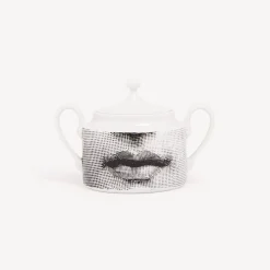 Tea And Coffee Sets<Fornasetti Sugar Bowl Tema E Variazioni White/Black