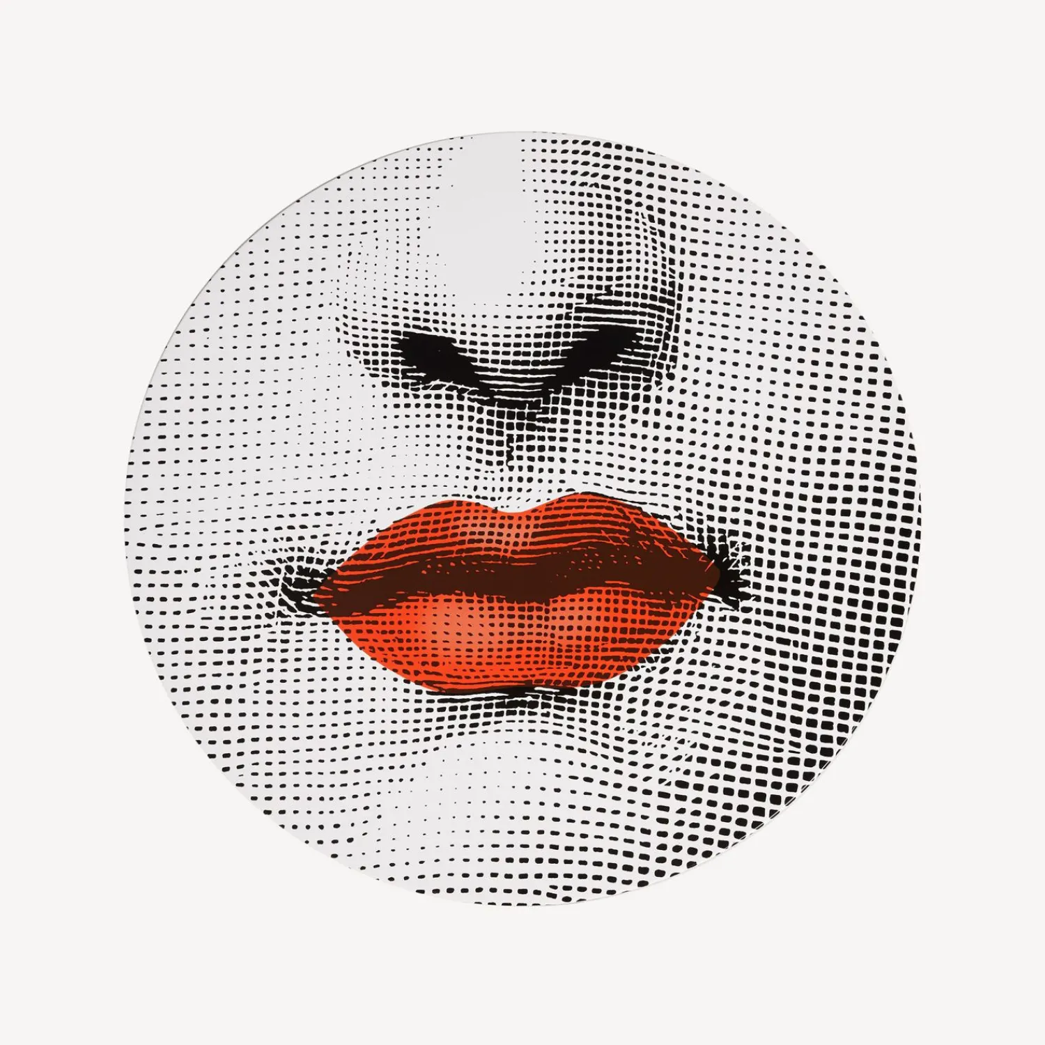 Tables<Fornasetti Table Top Bocca White/Black/Red