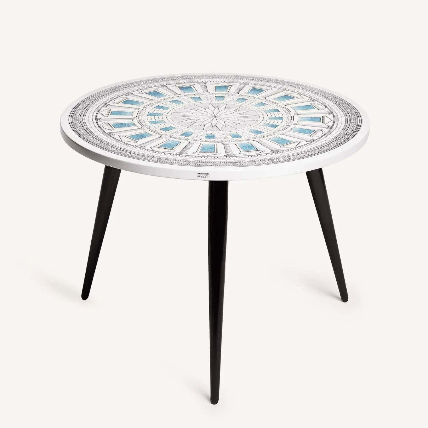Tables<Fornasetti Table Top Cortile Celeste White/Black/Blue