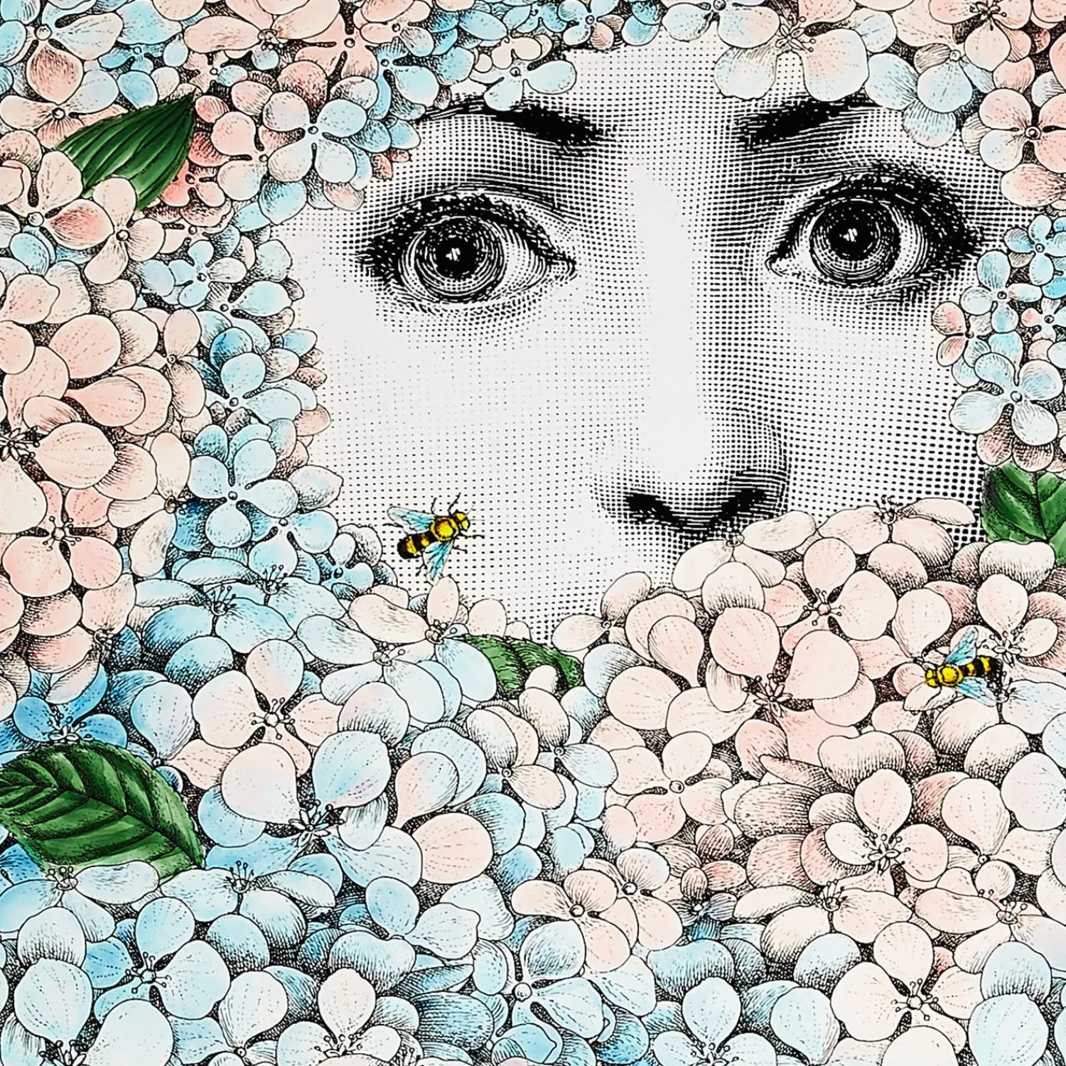 Tables<Fornasetti Table Top Ortensia Multicolour