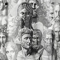 Storage Consoles<Fornasetti Tall Console Teste Antiche White/Black