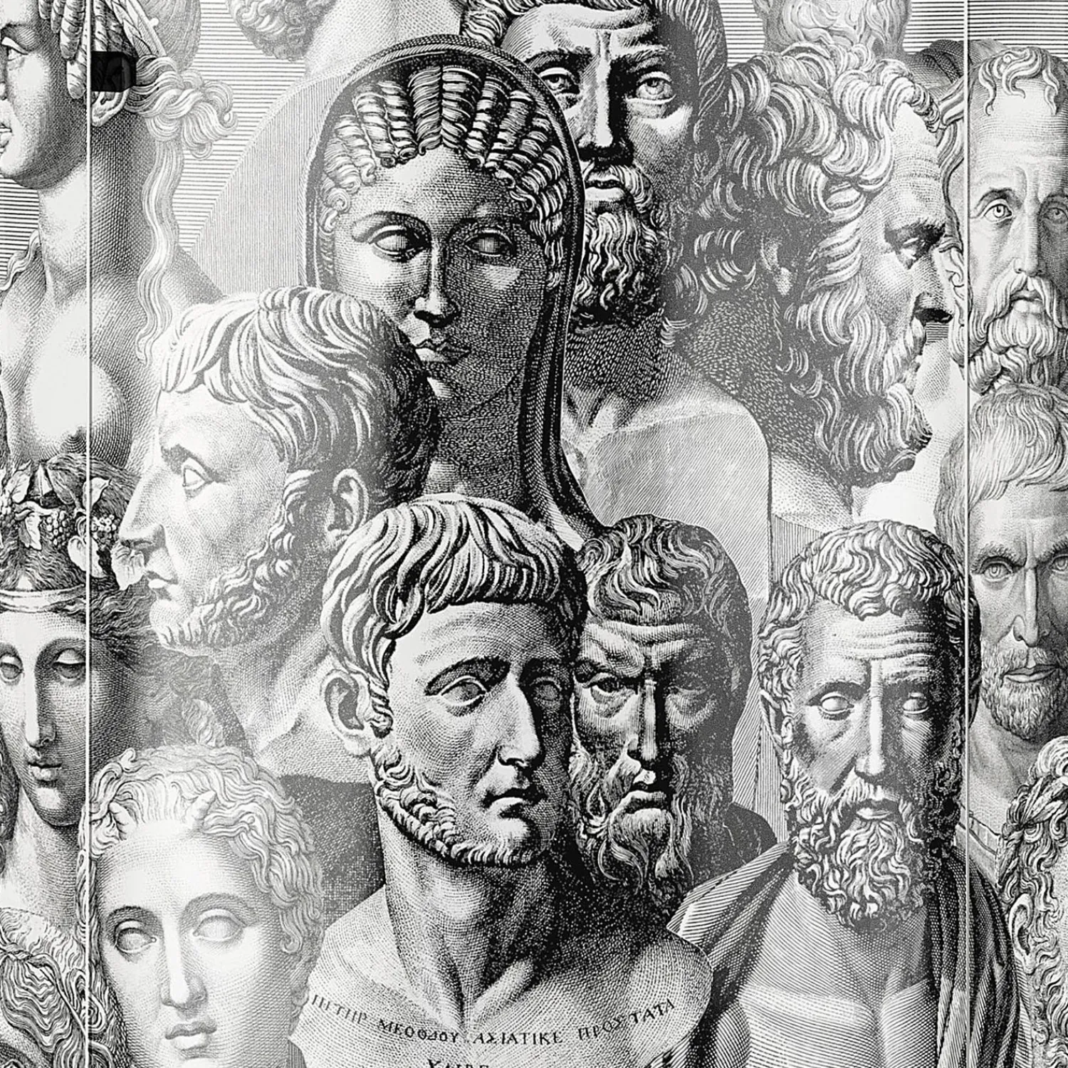 Storage Consoles<Fornasetti Tall Console Teste Antiche White/Black