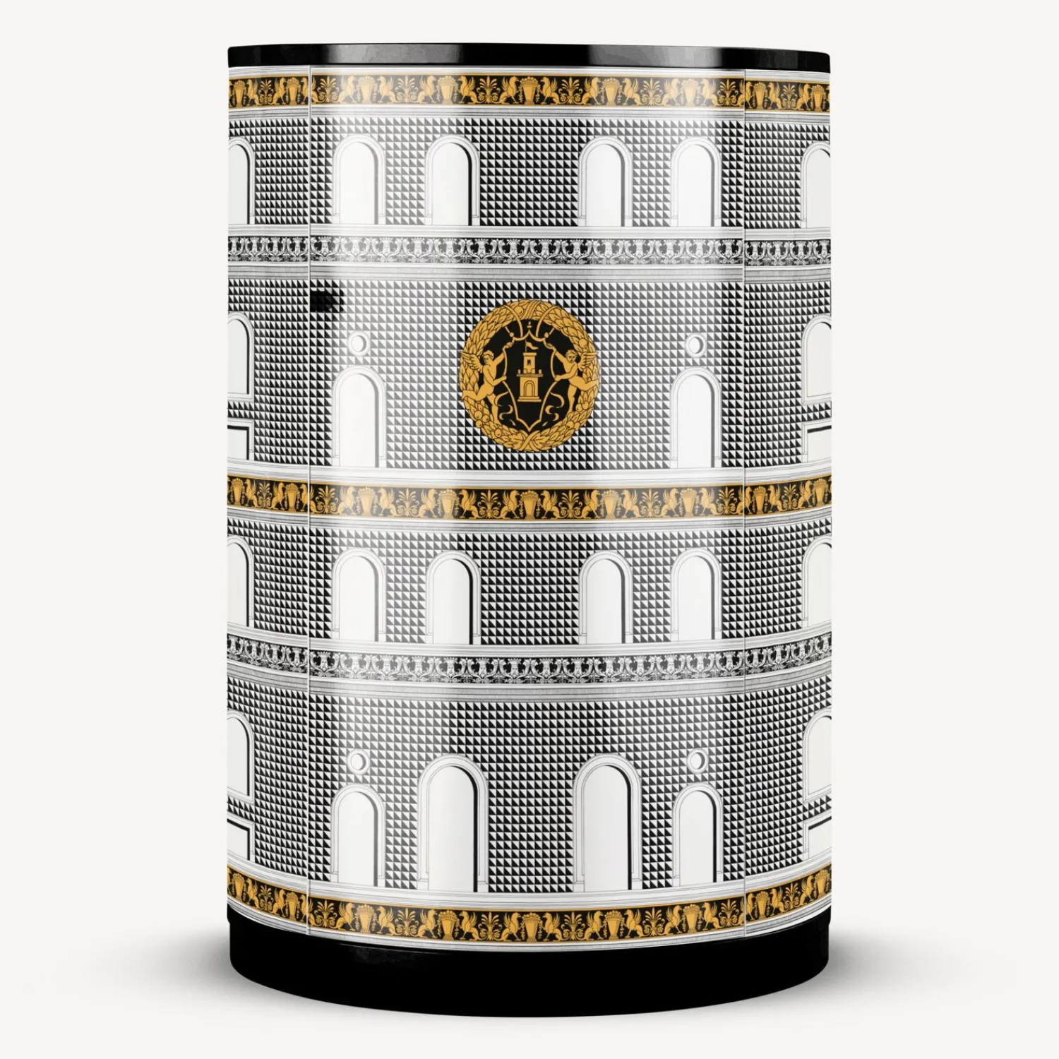 Storage Consoles<Fornasetti Tall Consolle Facciata Quattrocentesca White/Black/Yellow