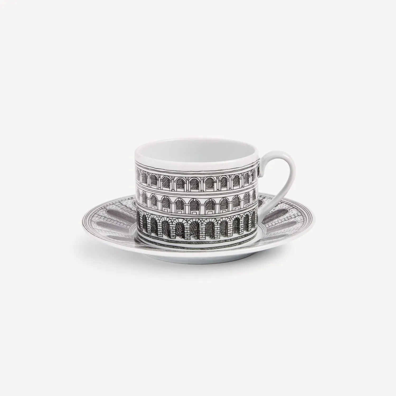 Tea And Coffee Sets<Fornasetti Tea Cup Architettura White/Black