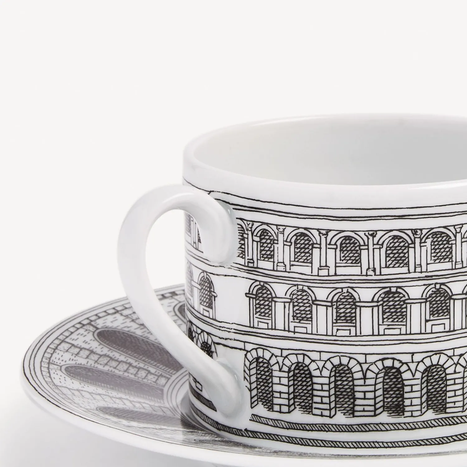 Tea And Coffee Sets<Fornasetti Tea Cup Architettura White/Black