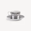 Tea And Coffee Sets<Fornasetti Tea Cup Facciata Quattrocentesca White/Black