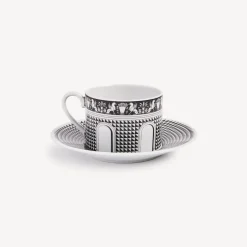 Tea And Coffee Sets<Fornasetti Tea Cup Facciata Quattrocentesca White/Black