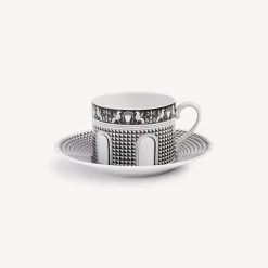 Tea And Coffee Sets<Fornasetti Tea Cup Facciata Quattrocentesca White/Black