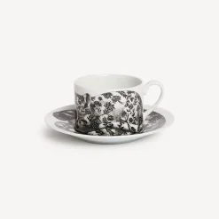 Tea And Coffee Sets<Fornasetti Tea Cup High Fidelity Fiorato White/Black