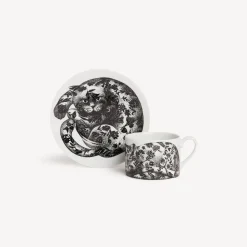 Tea And Coffee Sets<Fornasetti Tea Cup High Fidelity Fiorato White/Black