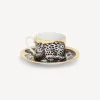 Tea And Coffee Sets<Fornasetti Tea Cup High Fidelity Leopardato White/Black/Gold
