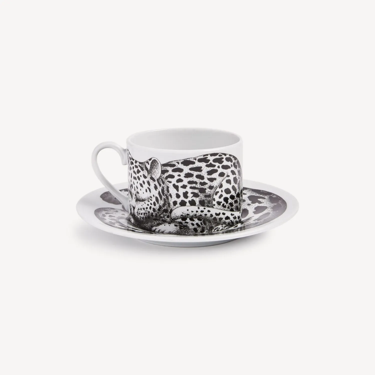 Tea And Coffee Sets<Fornasetti Tea Cup High Fidelity Leopardato Skin White/Black