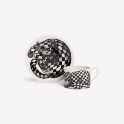 Tea And Coffee Sets<Fornasetti Tea Cup High Fidelity Quadretato White/Black