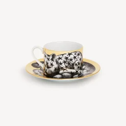 Tea And Coffee Sets<Fornasetti Tea Cup High Fidelity Stellato White/Black/Gold