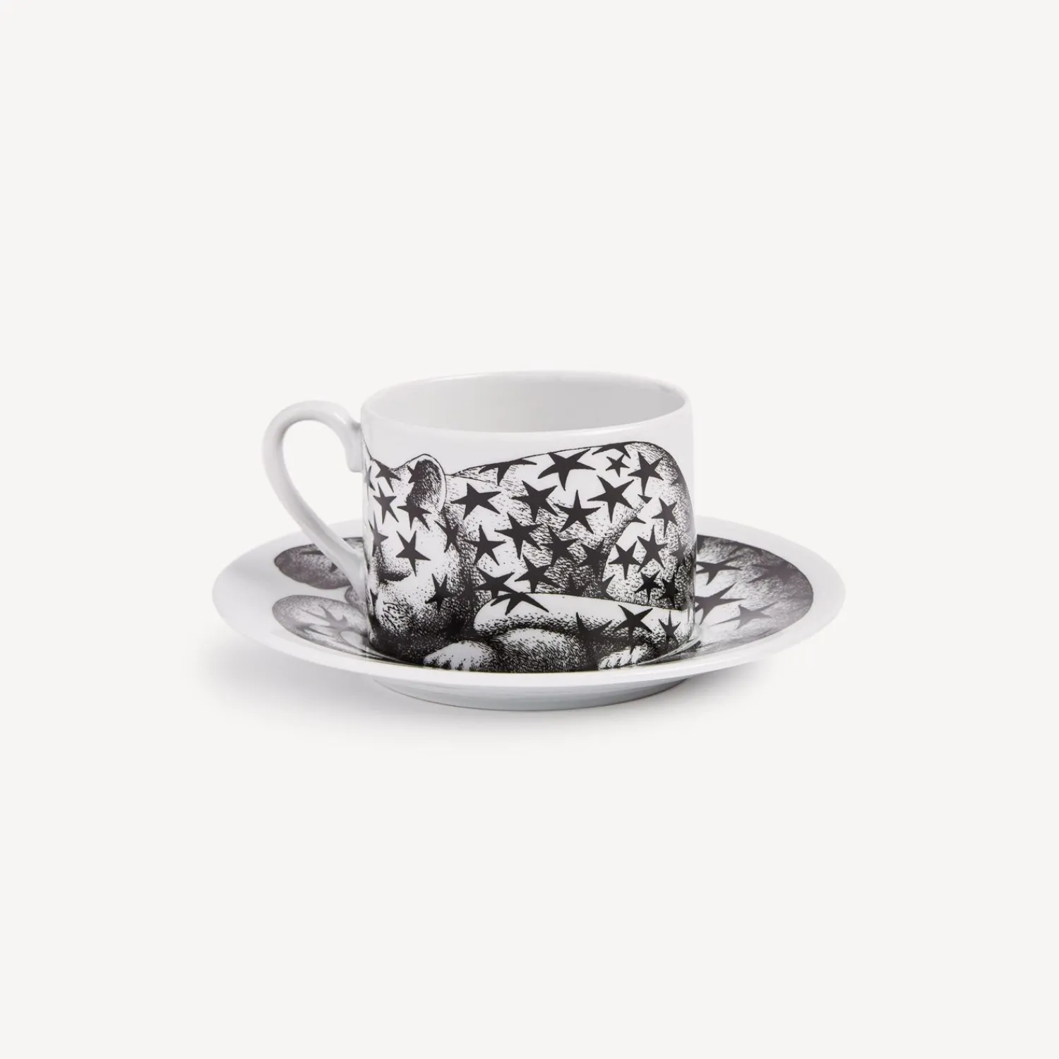 Tea And Coffee Sets<Fornasetti Tea Cup High Fidelity Stellato White/Black