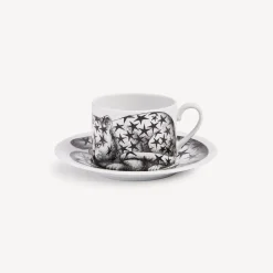 Tea And Coffee Sets<Fornasetti Tea Cup High Fidelity Stellato White/Black