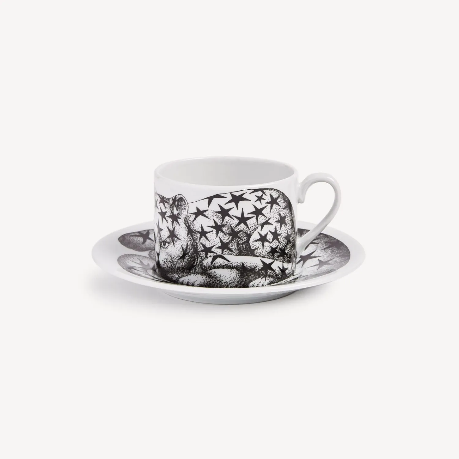 Tea And Coffee Sets<Fornasetti Tea Cup High Fidelity Stellato White/Black