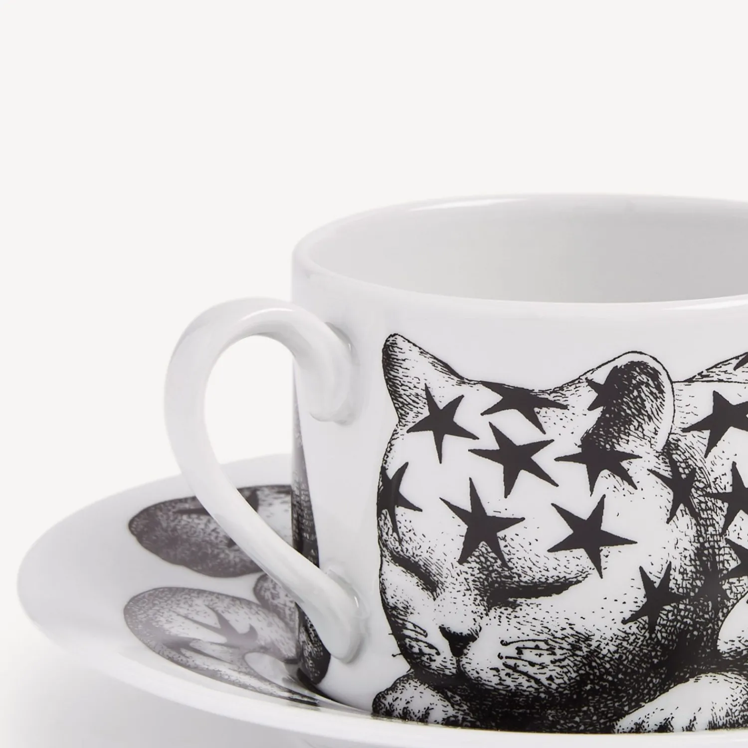 Tea And Coffee Sets<Fornasetti Tea Cup High Fidelity Stellato White/Black