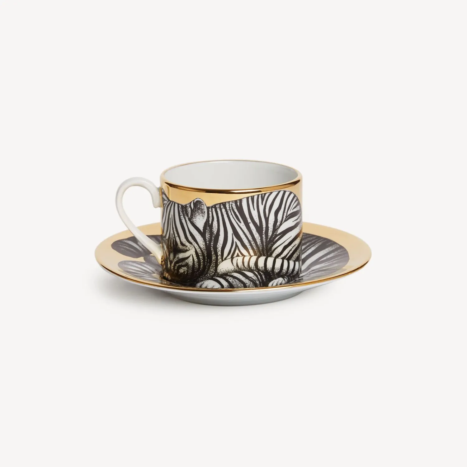 Tea And Coffee Sets<Fornasetti Tea Cup High Fidelity Tigrato White/Black/Gold