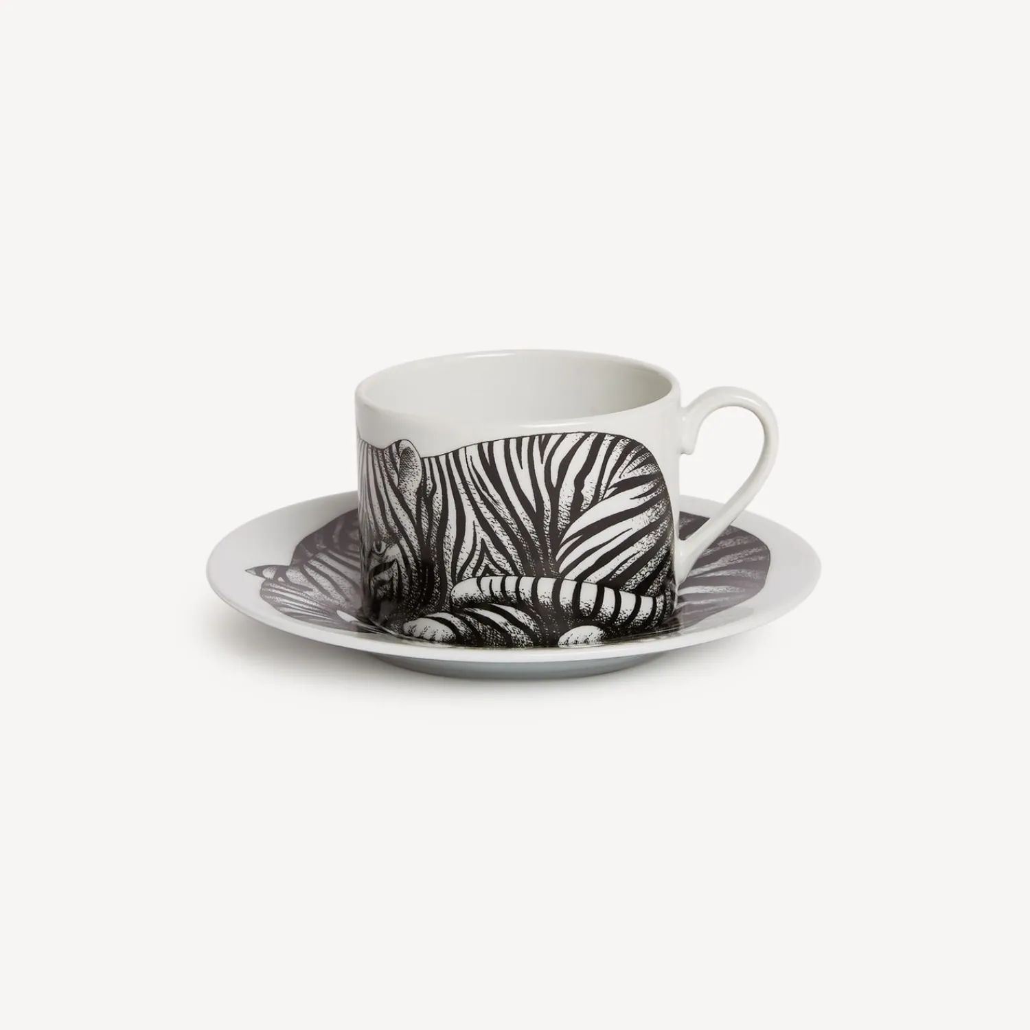 Tea And Coffee Sets<Fornasetti Tea Cup High Fidelity Tigrato White/Black
