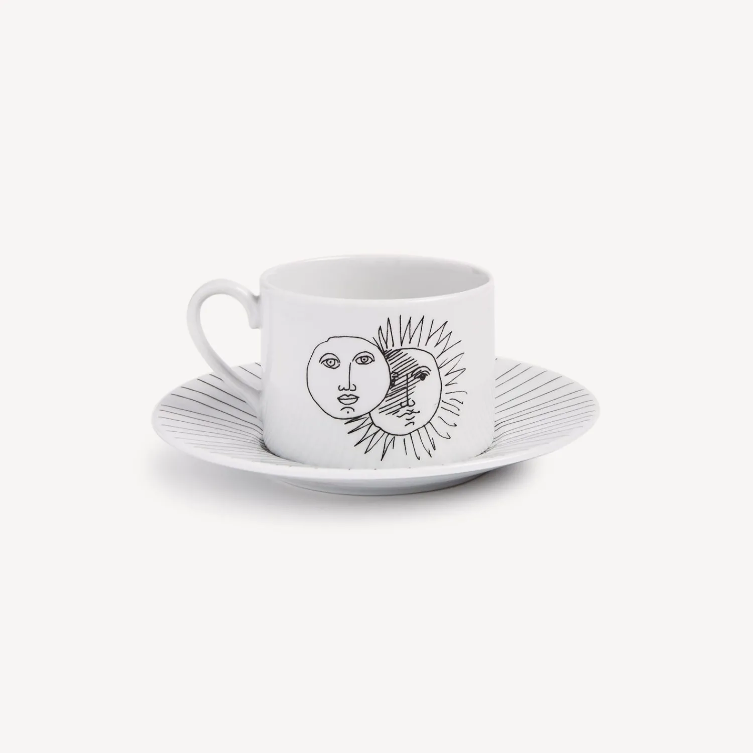 Tea And Coffee Sets<Fornasetti Tea Cup Solitario White/Black