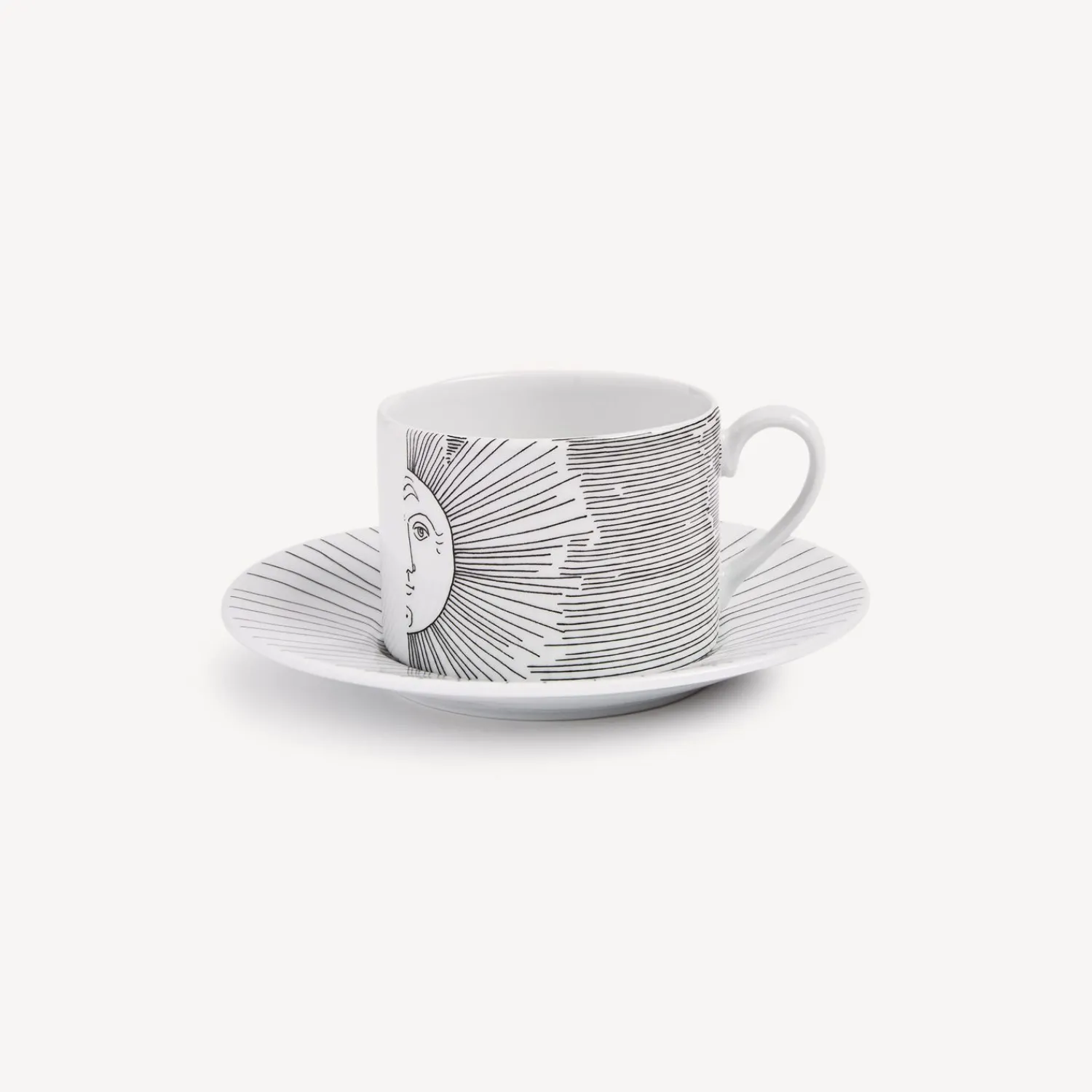Tea And Coffee Sets<Fornasetti Tea Cup Solitario White/Black
