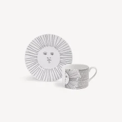 Tea And Coffee Sets<Fornasetti Tea Cup Solitario White/Black