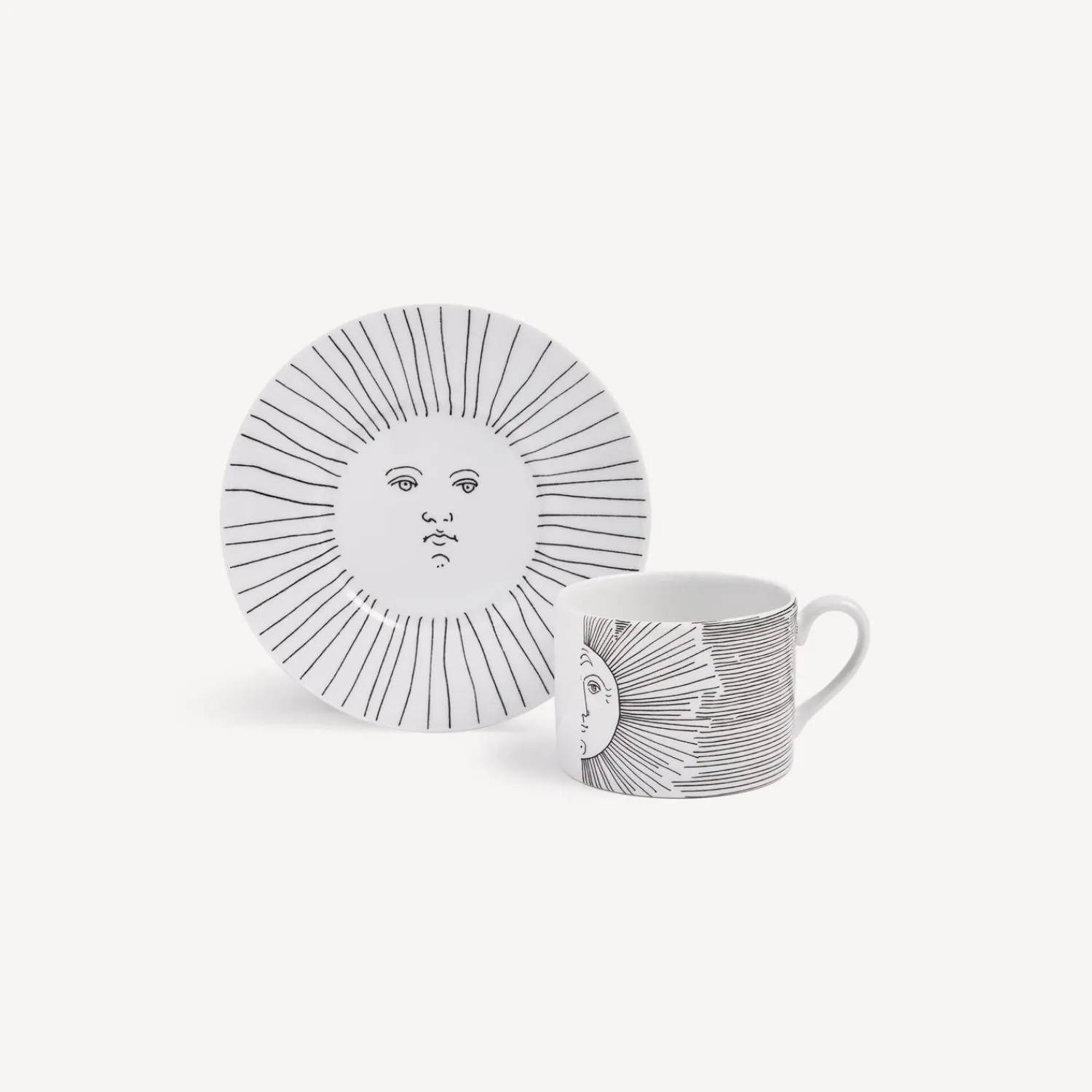 Tea And Coffee Sets<Fornasetti Tea Cup Solitario White/Black