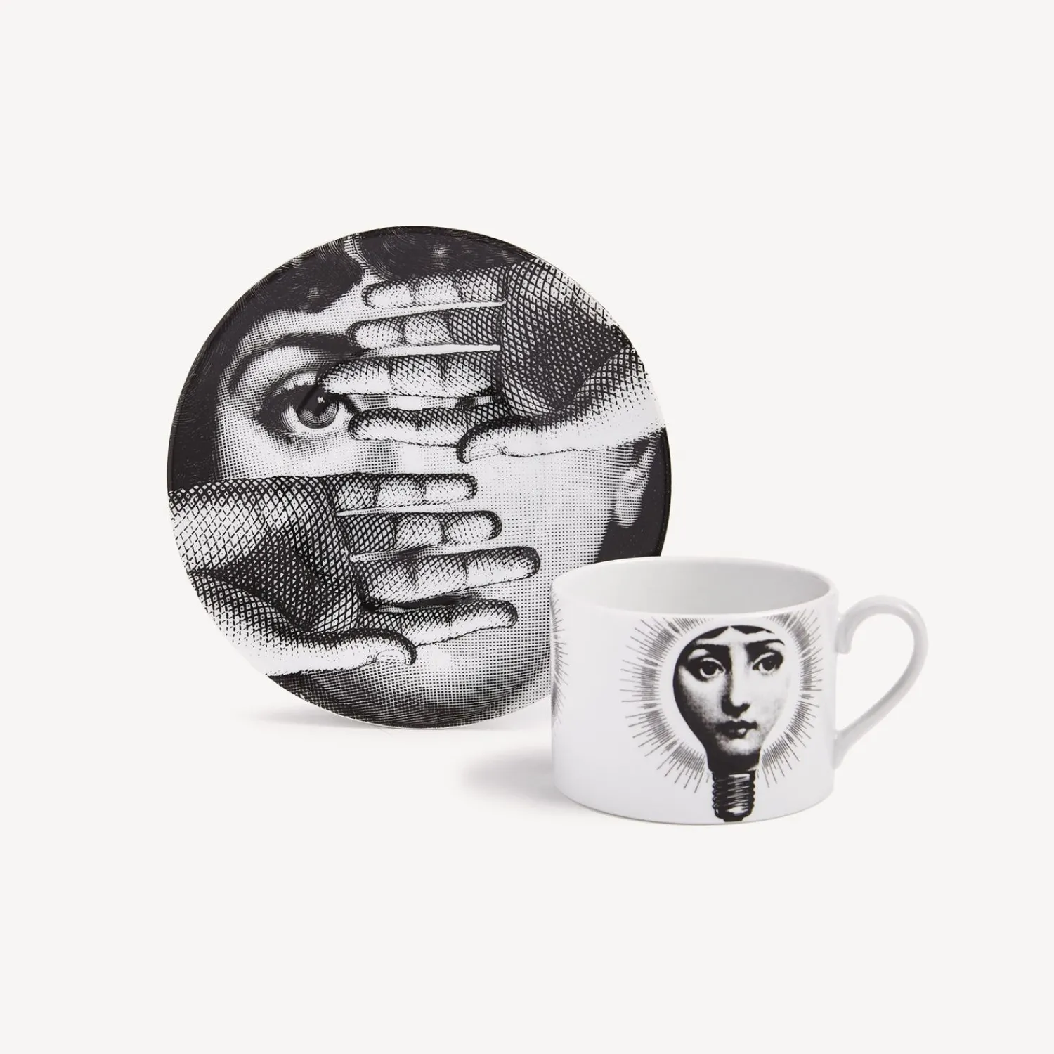 Tea And Coffee Sets<Fornasetti Tea Cup Tema E Variazioni Lampadina White/Black
