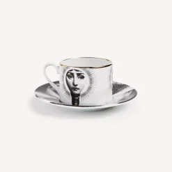 Tea And Coffee Sets<Fornasetti Tea Cup Tema E Variazioni Lampadina White/Black/Gold