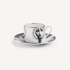Tea And Coffee Sets<Fornasetti Tea Cup Tema E Variazioni Lampadina White/Black/Gold