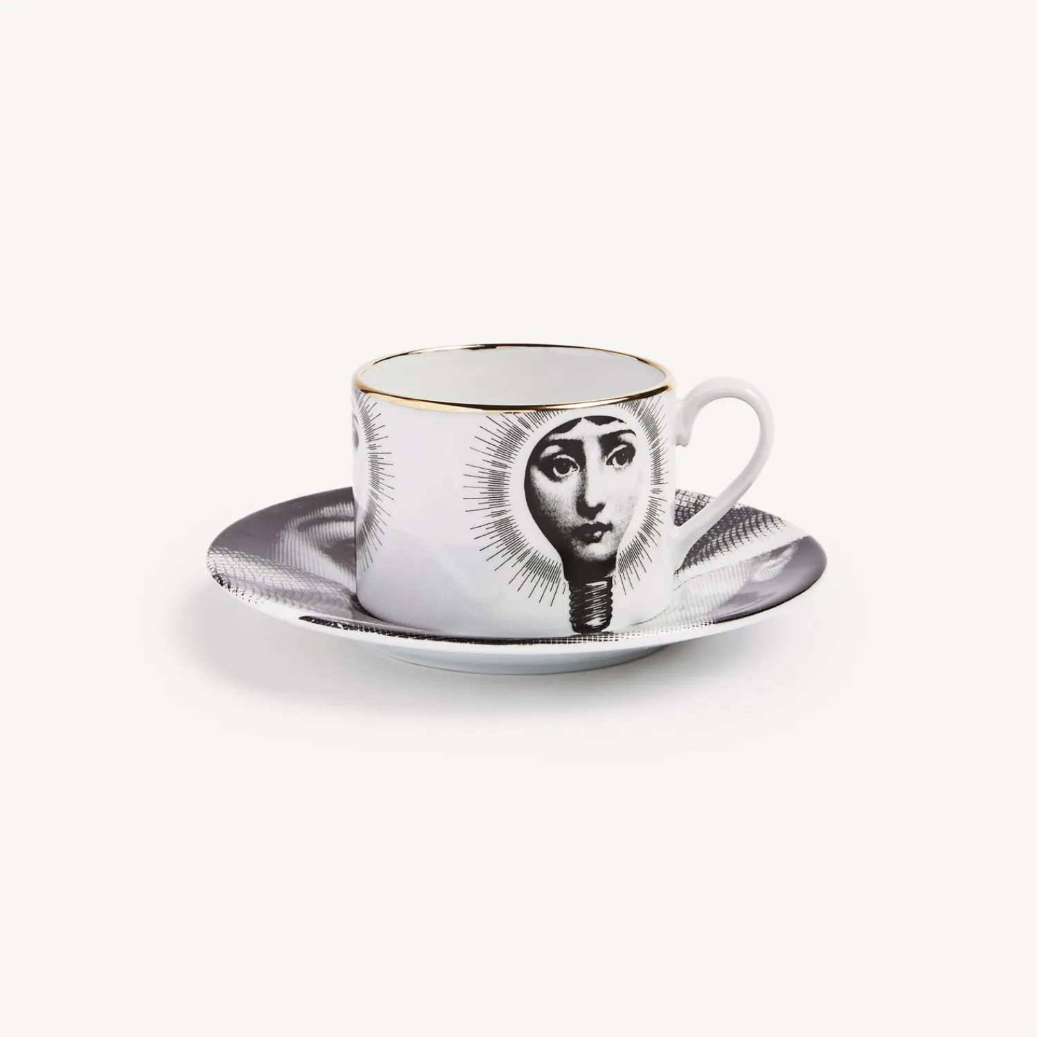 Tea And Coffee Sets<Fornasetti Tea Cup Tema E Variazioni Lampadina White/Black/Gold