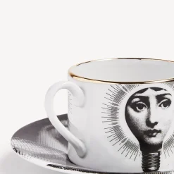 Tea And Coffee Sets<Fornasetti Tea Cup Tema E Variazioni Lampadina White/Black/Gold