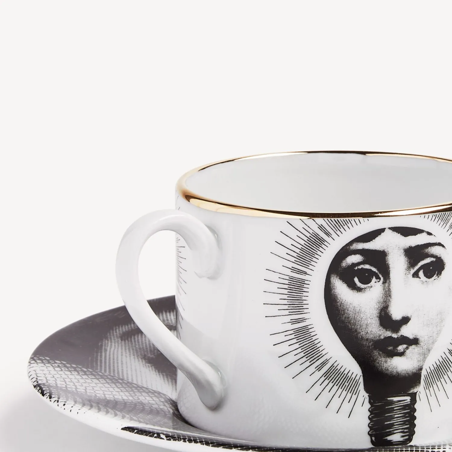 Tea And Coffee Sets<Fornasetti Tea Cup Tema E Variazioni Lampadina White/Black/Gold
