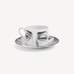 Tea And Coffee Sets<Fornasetti Tea Cup Tema E Variazioni L'Antipatico White/Black