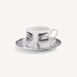 Tea And Coffee Sets<Fornasetti Tea Cup Tema E Variazioni L'Antipatico White/Black