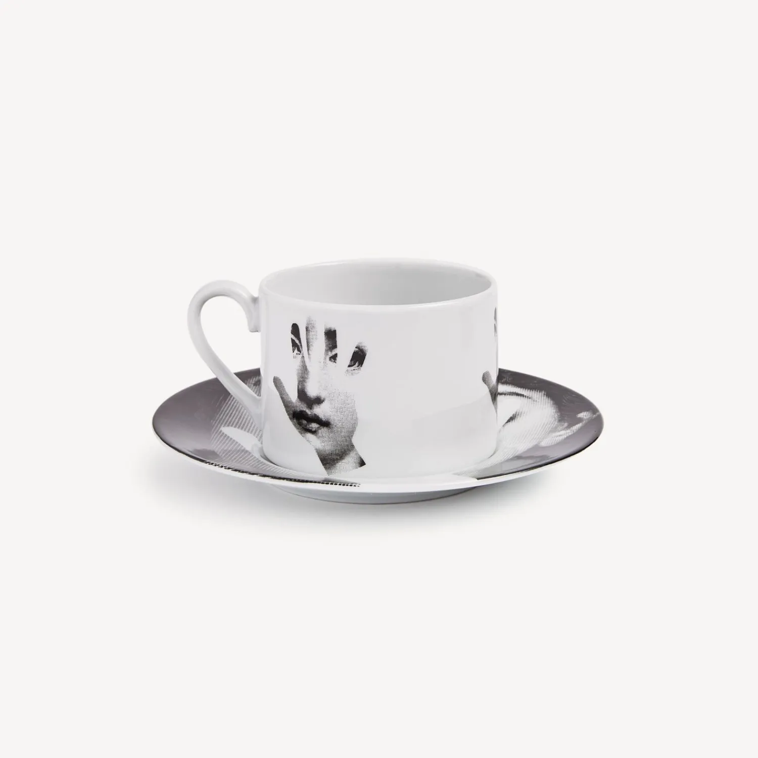Tea And Coffee Sets<Fornasetti Tea Cup Tema E Variazioni Mano White/Black