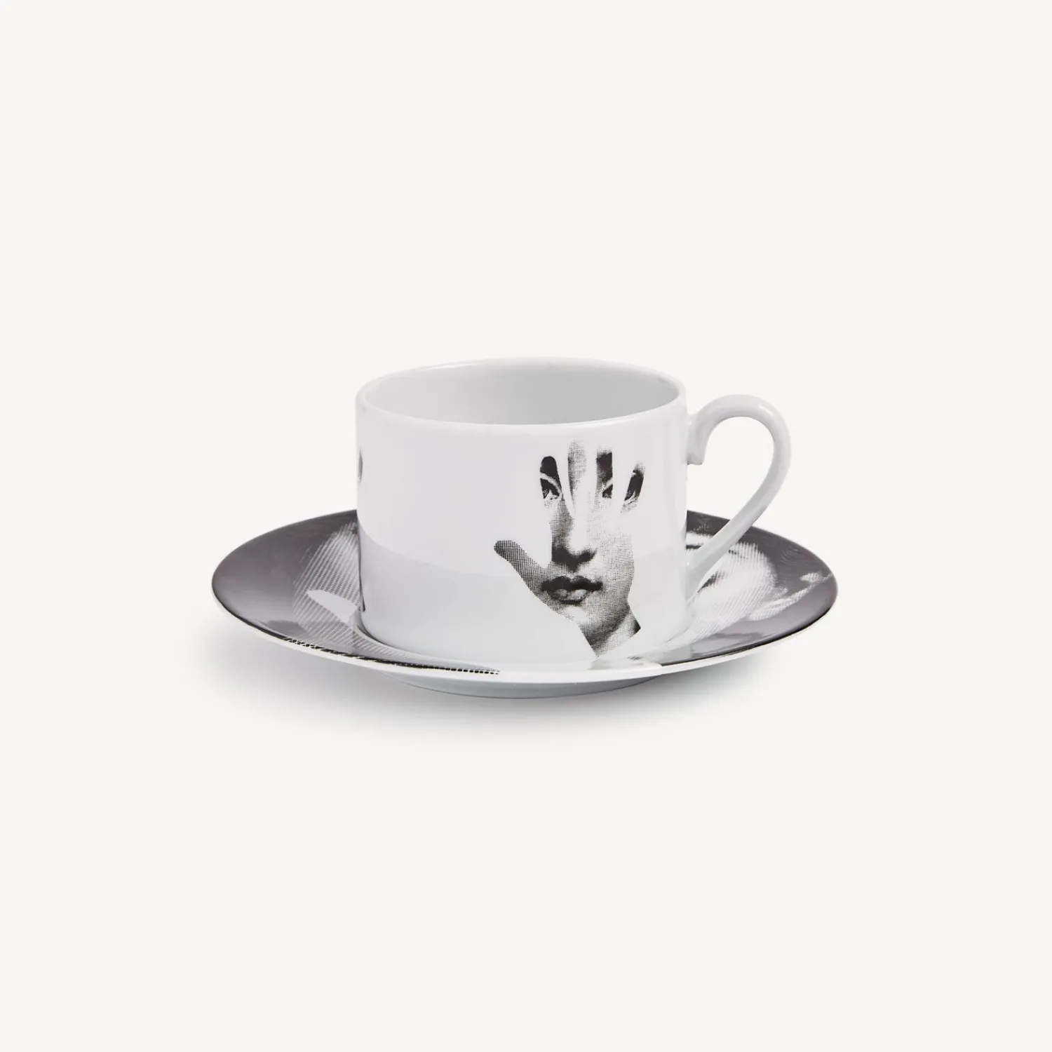 Tea And Coffee Sets<Fornasetti Tea Cup Tema E Variazioni Mano White/Black