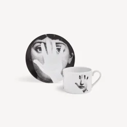 Tea And Coffee Sets<Fornasetti Tea Cup Tema E Variazioni Mano White/Black