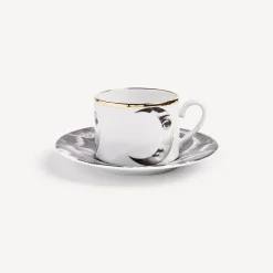 Tea And Coffee Sets<Fornasetti Tea Cup Tema E Variazioni Sole E Luna White/Black/Gold
